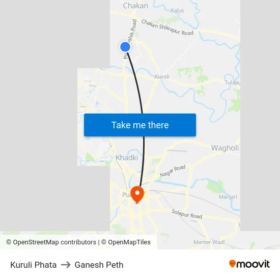 Kuruli Phata to Ganesh Peth map