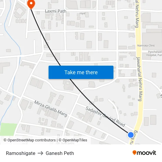 Ramoshigate to Ganesh Peth map