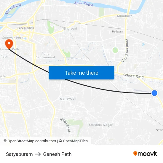Satyapuram to Ganesh Peth map