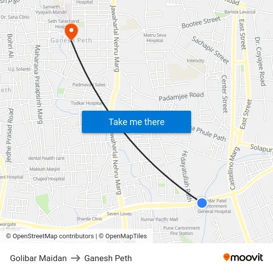 Golibar Maidan to Ganesh Peth map