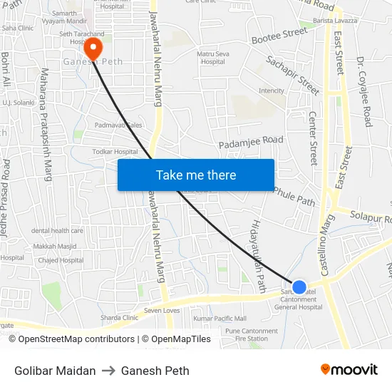 Golibar Maidan to Ganesh Peth map