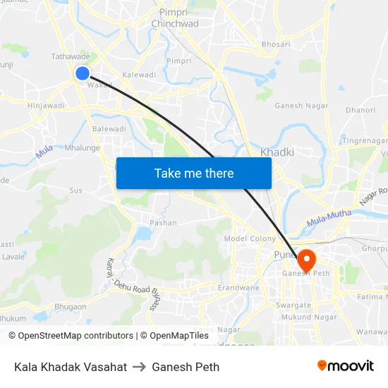 Kala Khadak Vasahat to Ganesh Peth map