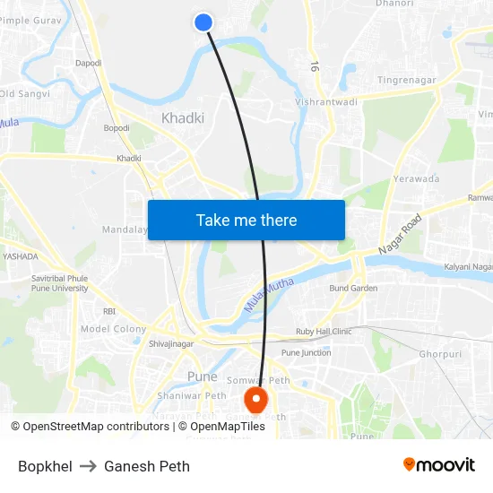 Bopkhel to Ganesh Peth map