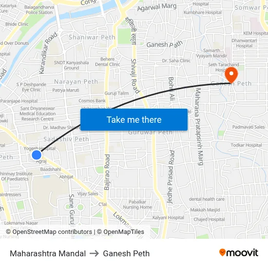 Maharashtra Mandal to Ganesh Peth map