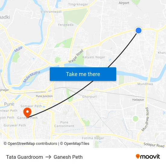 Tata Guardroom to Ganesh Peth map