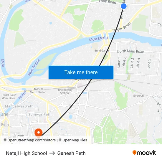 Netaji High School to Ganesh Peth map