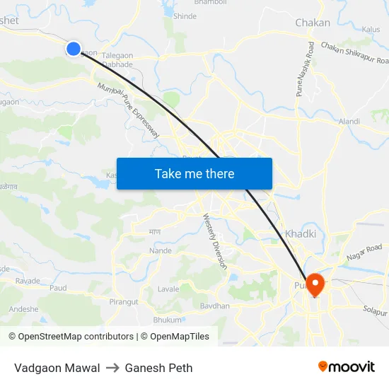 Vadgaon Mawal to Ganesh Peth map