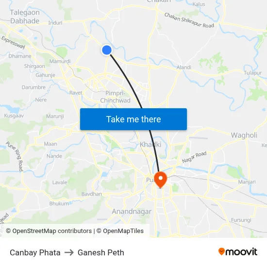 Canbay Phata to Ganesh Peth map
