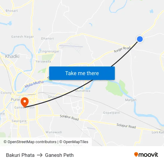 Bakuri Phata to Ganesh Peth map