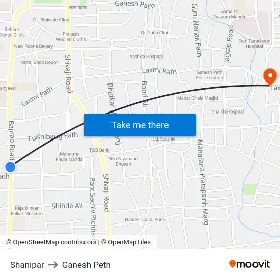 Shanipar to Ganesh Peth map