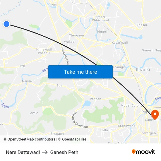 Nere Dattawadi to Ganesh Peth map