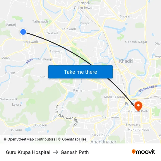 Guru Krupa Hospital to Ganesh Peth map