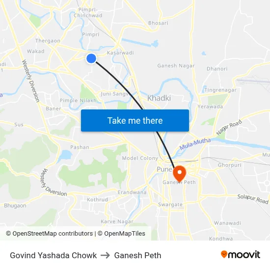 Govind Yashada Chowk to Ganesh Peth map