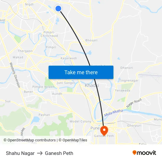 Shahu Nagar to Ganesh Peth map