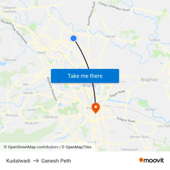 Kudalwadi to Ganesh Peth map