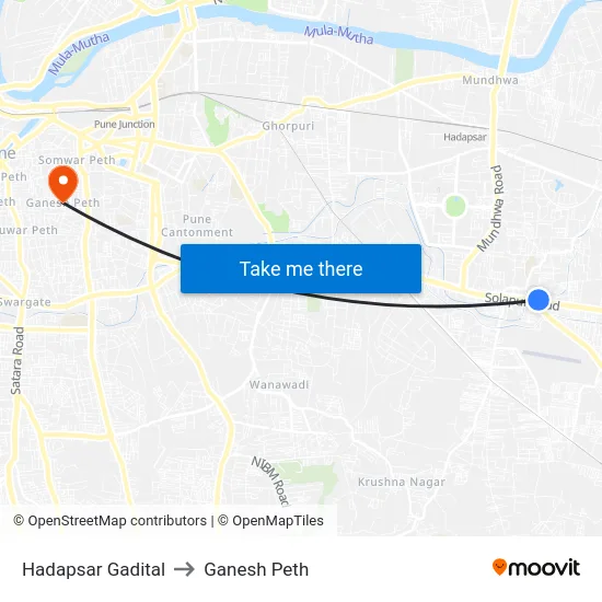 Hadapsar Gadital to Ganesh Peth map