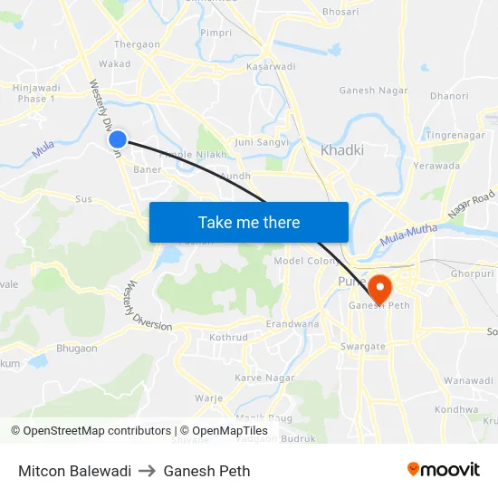 Mitcon Balewadi to Ganesh Peth map