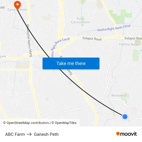 ABC Farm to Ganesh Peth map