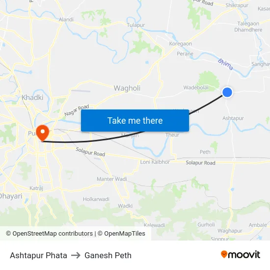 Ashtapur Phata to Ganesh Peth map