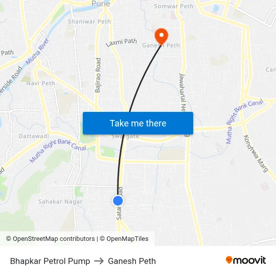 Bhapkar Petrol Pump to Ganesh Peth map