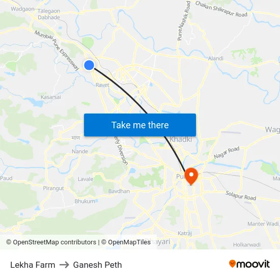 Lekha Farm to Ganesh Peth map