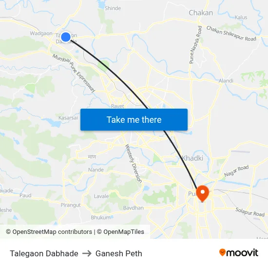 Talegaon Dabhade to Ganesh Peth map