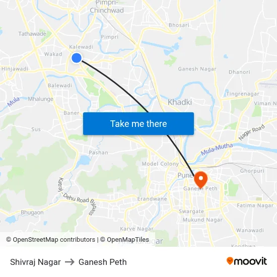 Shivraj Nagar to Ganesh Peth map