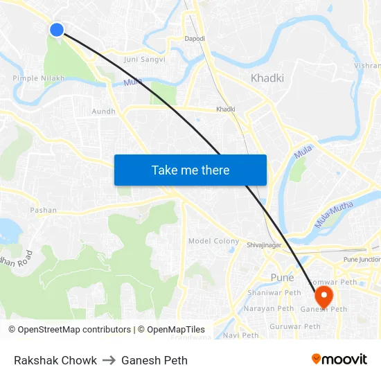 Rakshak Chowk to Ganesh Peth map