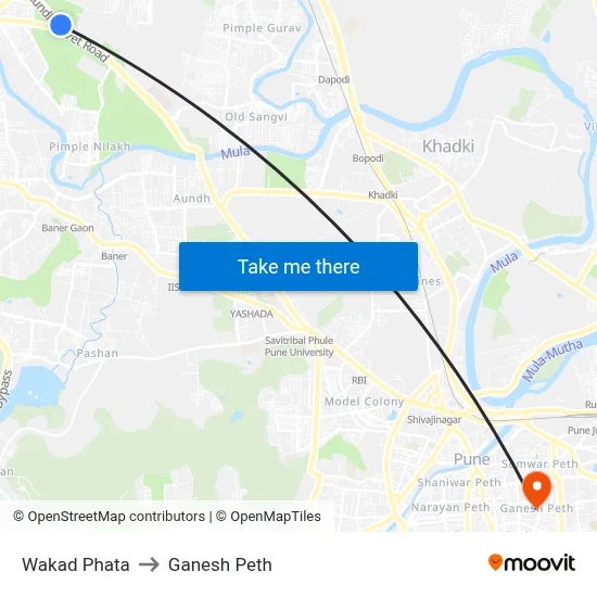 Wakad Phata to Ganesh Peth map