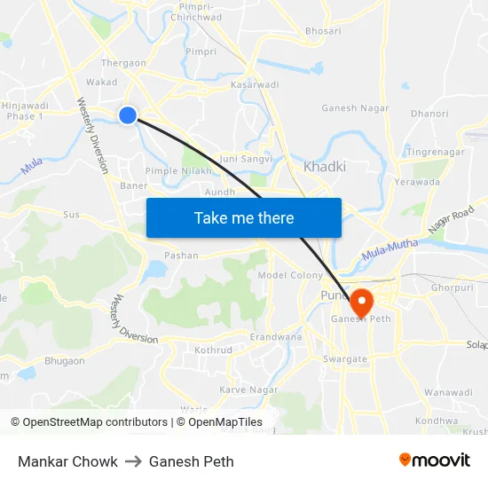 Mankar Chowk to Ganesh Peth map