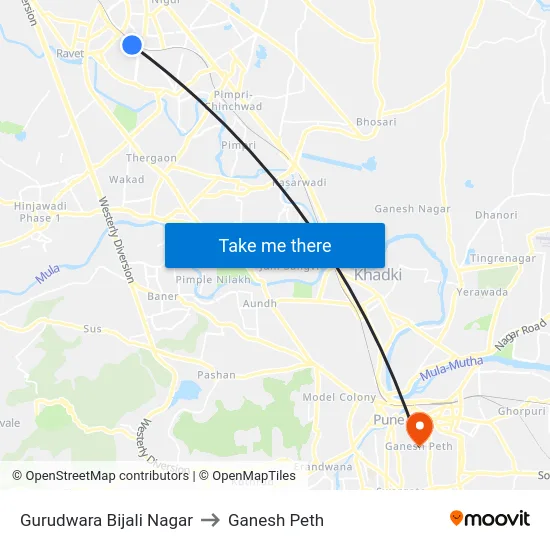Gurudwara Bijali Nagar to Ganesh Peth map