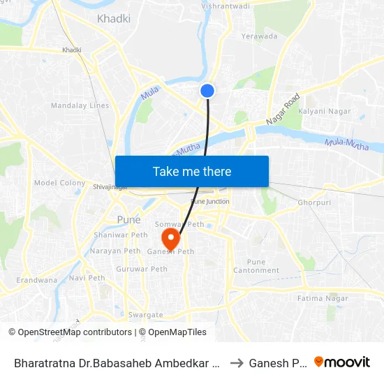 Bharatratna Dr.Babasaheb Ambedkar Society to Ganesh Peth map