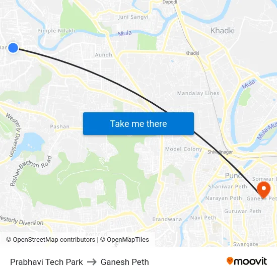 Prabhavi Tech Park to Ganesh Peth map
