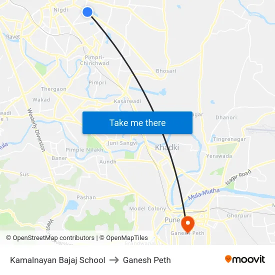 Kamalnayan Bajaj School to Ganesh Peth map