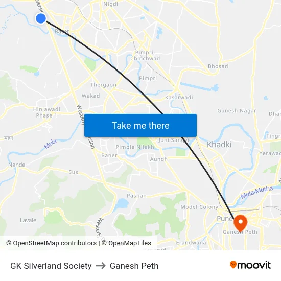 GK Silverland Society to Ganesh Peth map