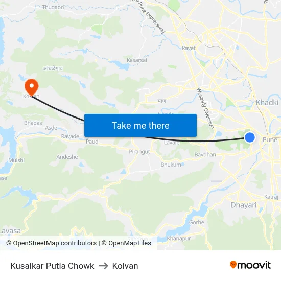 Kusalkar Putla Chowk to Kolvan map