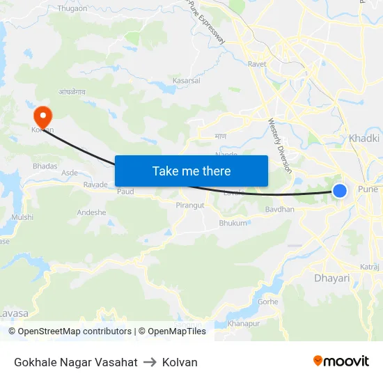 Gokhale Nagar Vasahat to Kolvan map