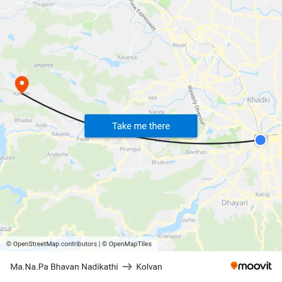 Ma.Na.Pa Bhavan Nadikathi to Kolvan map