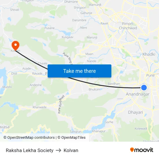 Raksha Lekha Society to Kolvan map