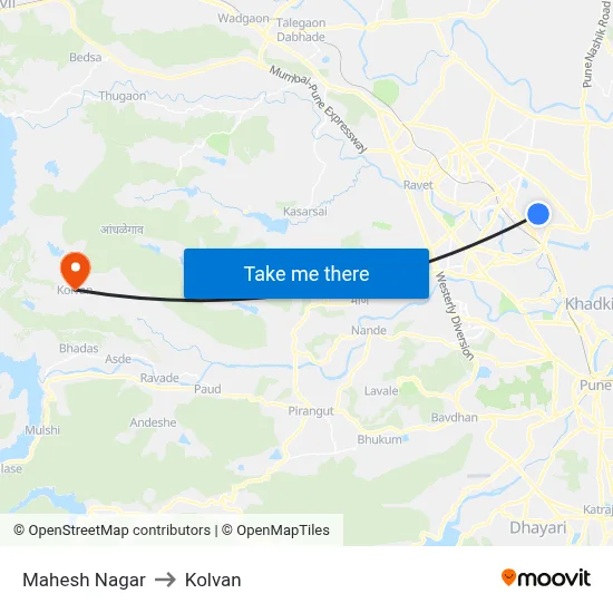 Mahesh Nagar to Kolvan map