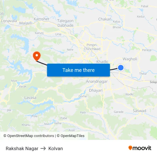 Rakshak Nagar to Kolvan map