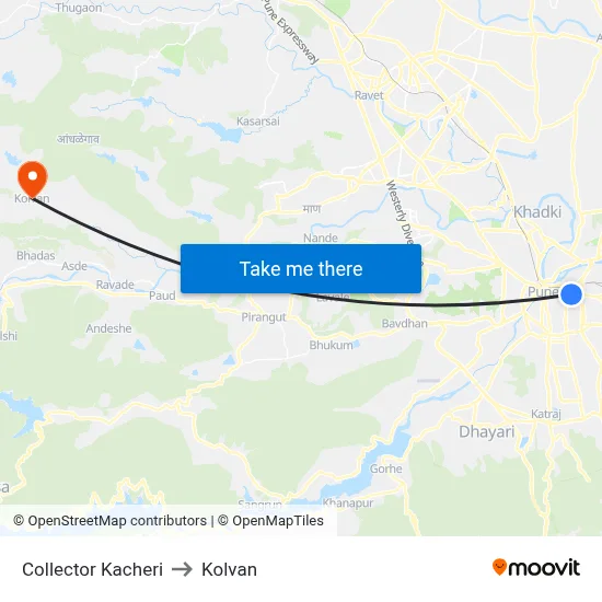Collector Kacheri to Kolvan map