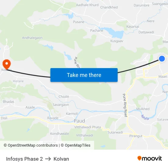 Infosys Phase 2 to Kolvan map