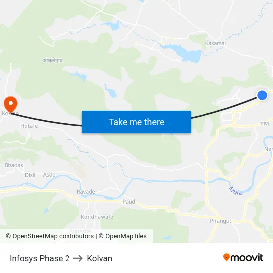 Infosys Phase 2 to Kolvan map