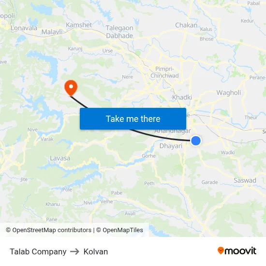Talab Company to Kolvan map