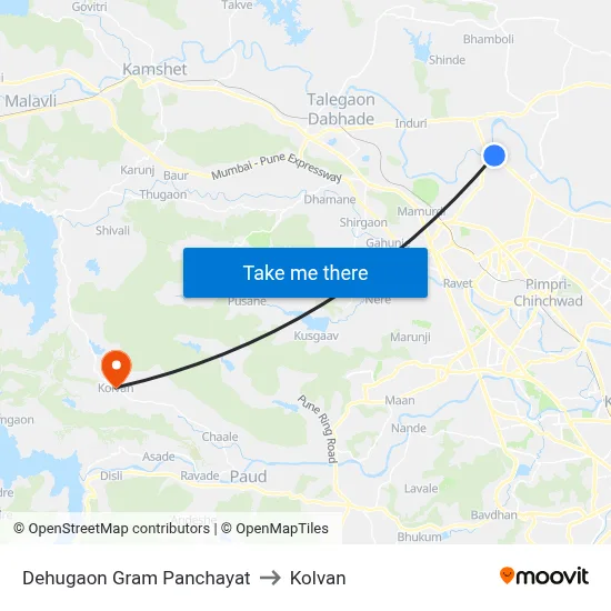 Dehugaon Gram Panchayat to Kolvan map