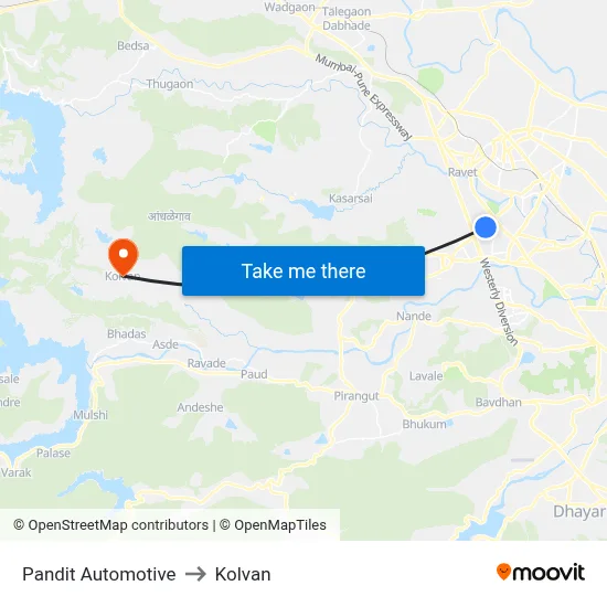 Pandit Automotive to Kolvan map