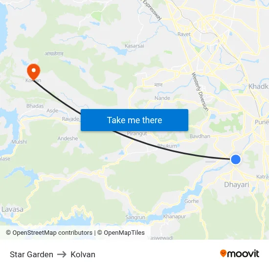 Star Garden to Kolvan map