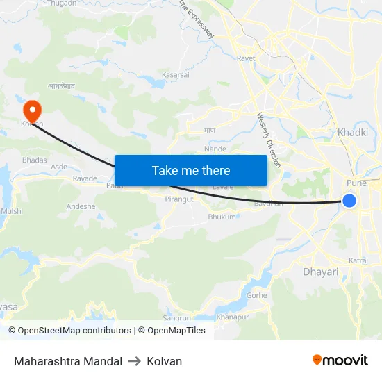 Maharashtra Mandal to Kolvan map