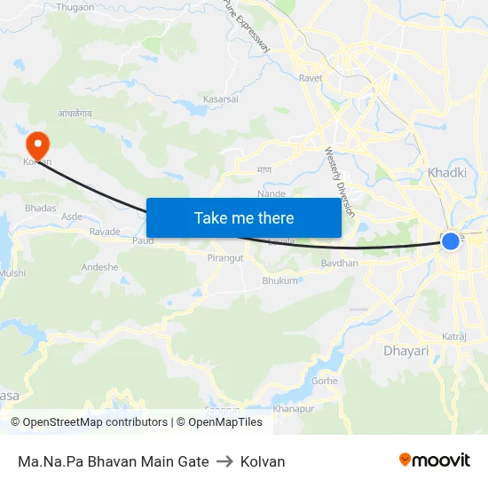 Ma.Na.Pa Bhavan Main Gate to Kolvan map